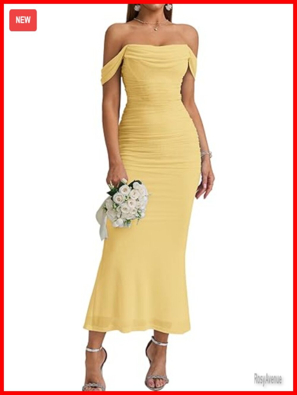 Off The Shoulder Maxi Dress Corset Ruched Bodycon Formal Wedding Guest